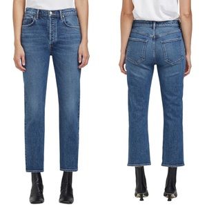 AGOLDE Riley High Rise Straight Crop in Transfer in Size 27